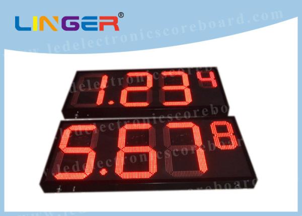 Super Brightness Digital Gas Price Signs Red Color For Oil Station / Service