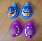 Purple Rubber Ducky Bath Toys , Personalized Floating Rubber Ducks Star Painting