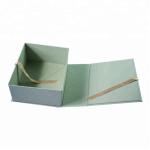 Ribbon Closure Style Jewelry Packaging Boxes , Folding Gift Packaging Box