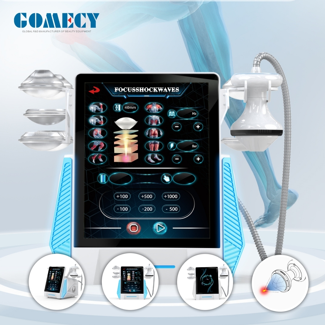 Portable Focus Shockwave Therapy Equipment For Physiotherapy Deep Tissue Healing Pain Relief Machine