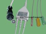 GE-MEDICAL Pro1000/Datex-Ohmeda_IEC, 3 / 5lead, clip and snap,round 6pin,TPU