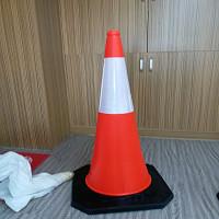 Quality Pure PE safety cone height 100cm One piece of Reflective Films wholesale