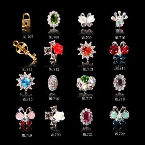 Quality Nail Art Decoration Glitter Gold Silver Butterfly Cupid Arrow Alloy Jewelry ML707-722 wholesale