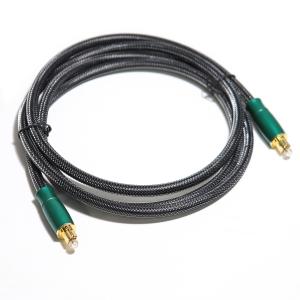 Quality Factory Outlet Digital Optical Audio Cable Olive Green Metal Shell With Woven Net 0.8M 1.2M wholesale
