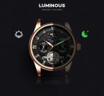 KINYUED genuine leather tourbillon mens automatic watch men moon phase watch men