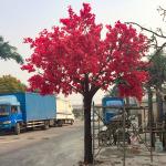 Pink Flower Bonsai Artificial Peach Blossom Tree Home Wedding Decoration