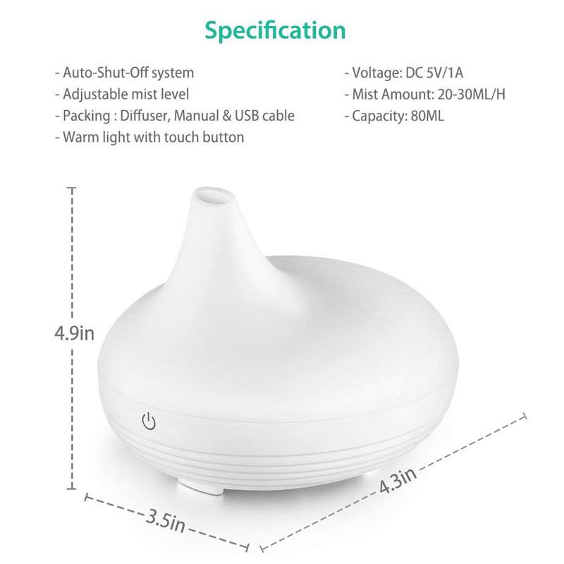 USB Charging Mini Ultrasonic LED Night Light Humidifier