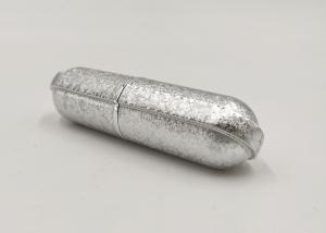 Quality 3.5g Silver Color Shiny Empty Lipstick Tubes , Lipstick Tube Packaging Logo Printed wholesale