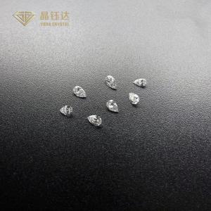 Quality DEF Color HPHT Pear Shape Fancy Cut Lab Diamonds 0.05ct To 0.3ct wholesale