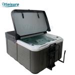 Collapsible Customized Shade Outdoor Spa Cover For Balboa Hot Tub In Charcoal