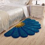 Blue Fan-Shaped Pattern New Design Boy Room Shaggy Kid Living Room Carpet Made