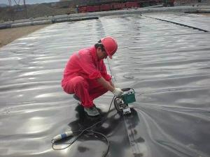 Quality 0.5-2.5mm BLACK high quality HDPE Composite Geomembrane for fish pondor aquafarm wholesale