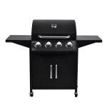 132*55*109 cm Backyard 4 Bunners Outdoor Griddle Propane Gas Grill with Side