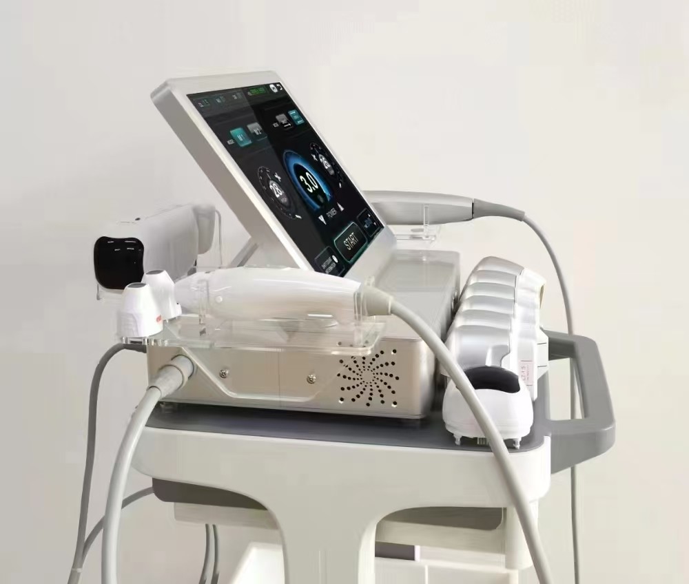 7D HIFU Beauty Machine Liposonic Vaginal Tightening Gold RF 3 In 1 Beauty Machine