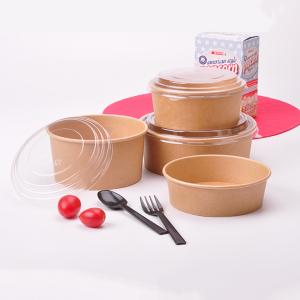 Quality Factory Hot Selling Custom Printed Snack Food Kraft Brown 22oz Hot Soup Paper Bowl wholesale