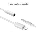 3.5mm Aux Headphone Jack 8.0CM Lightning Adapter Cable