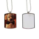 Custom Logo Blank Double Sided Sublimation Metal Pet Name ID Chain Dog Tags For