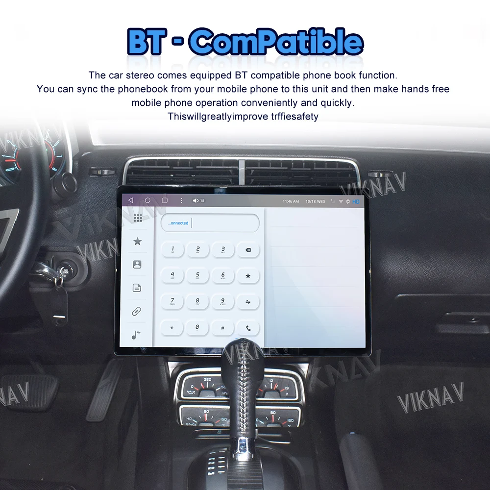 15 Inch Touch Screen Android Car Radio Replacement for Chevrolet Camaro 2010 - 2015 Car Stereo Upgrade Carplay