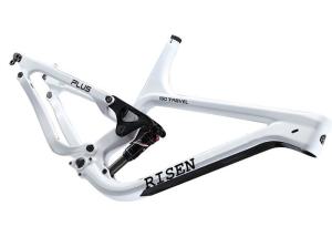 Quality White Carbon Fiber Full Sus Bike Frame , 27.5er Plus Full Suspension Mtb Frame wholesale