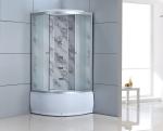 Bathroom White Quadrant Shower Enclosure Aluminum Frame