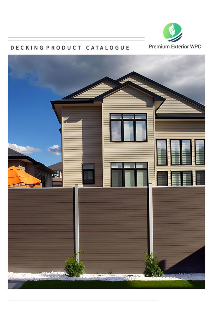 Wood Plastic WPC Fence Panels outdoor Composite Fence Cladding