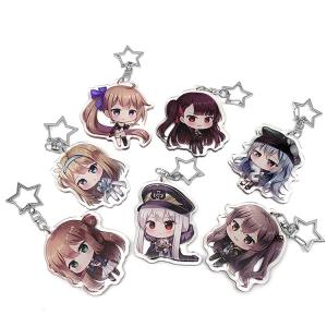 Quality Custom Clear Anime Girl Acrylic Keychain Printed Glitter Epoxy Resin Acrylic Keychain Charms wholesale