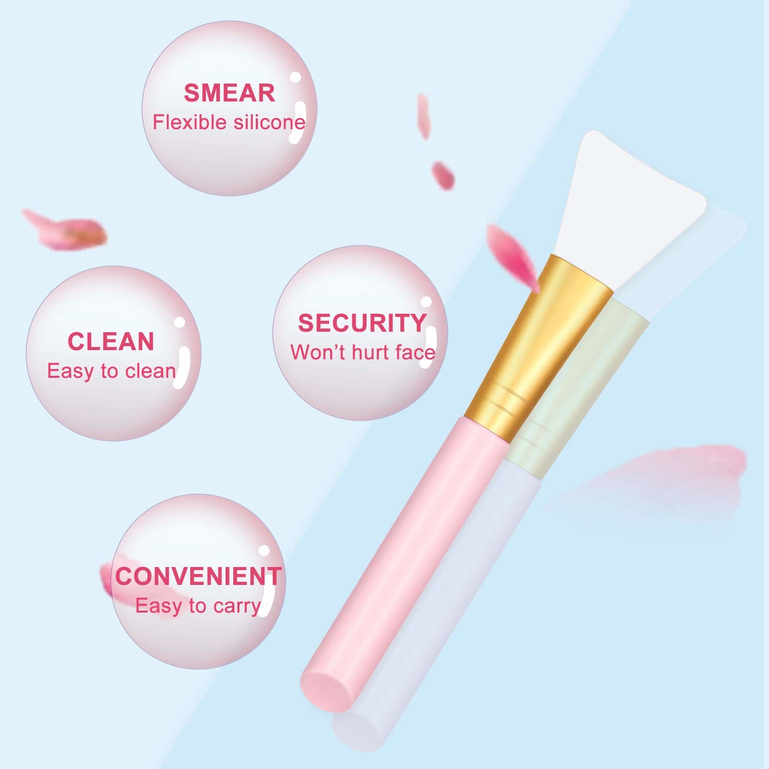 Silicone Face Mask Brushes Flexible Facial Mud Mask Applicator Brush Moisturizers Applicator Tools Mask Beauty Tools