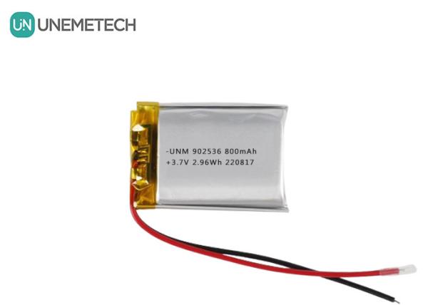 3.7V 800mAh Li Ion Polymer Battery 902536 Rechargeable Pouch Batterry For