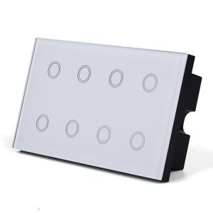 Quality 8 Gang Wifi Smart Wall Touch Switch 10A Alexa On Off Light Switch Waterproof wholesale
