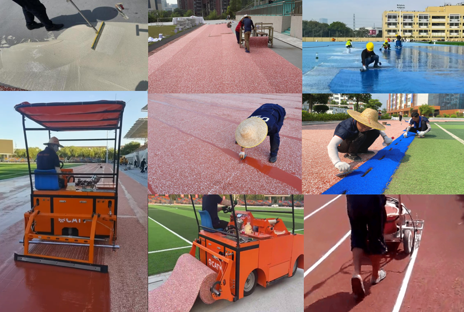 UV Resistance IAAF Approved 400M Standard Durable Tartan Tracks Athletic Track Synthetic Runways Jogging Track