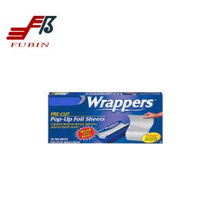 Quality 270x300mm Pop Up Aluminum Foil Sheets Alloy 8011 Foil Paper Sheets For Food wholesale