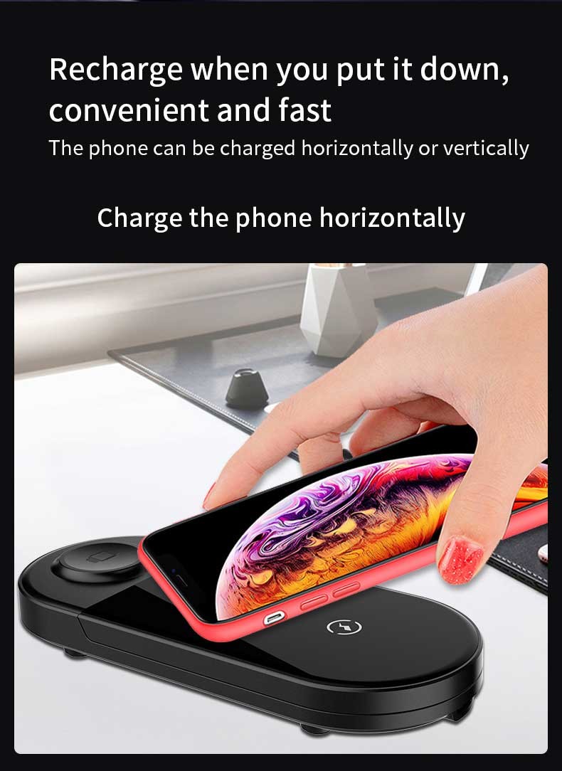 15W Fast Charge Qi Magnetic Stand Wireless Charger For Iphone 12