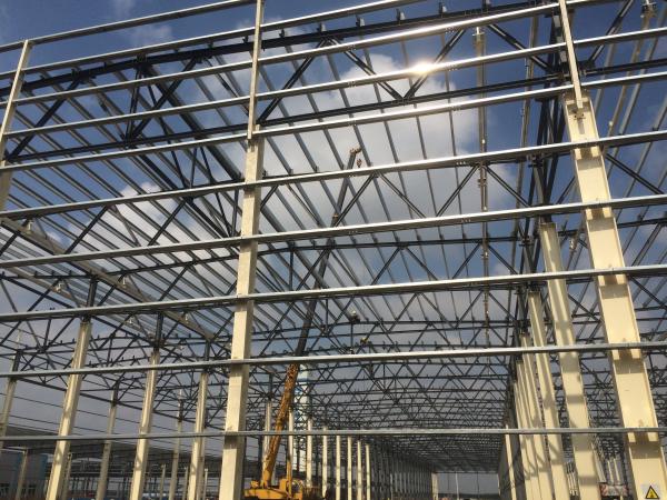 Prefabricated Steel Frame Construction Easy to Assemble Corrugated Metal