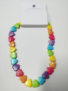 Quality Multicolor Heart Beaded Bracelet , Practical Childrens Rainbow Bracelet wholesale