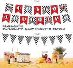 Hot Sale Happy Birthday Party Decoration Disposable Plate Set Racing Car Party