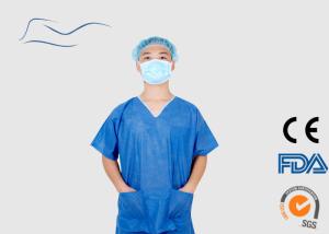 Quality Non Woven Disposable Scrub Suits PP Plastic Material Short Sleeves Type wholesale