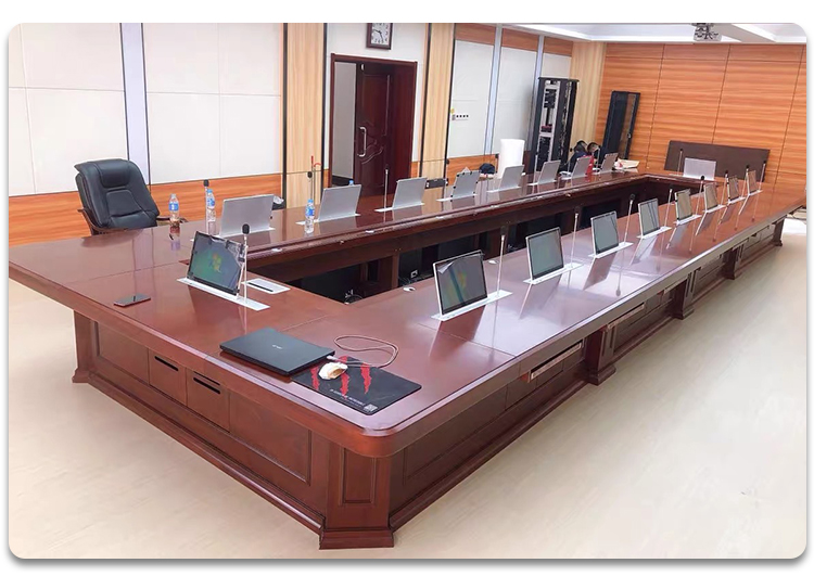 Electric Flip Up Monitor Folding Laptop Screen For Corporate Meetings