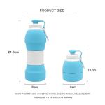 OEM Drop Resistant Silicone Foldable Water Bottle 580ml