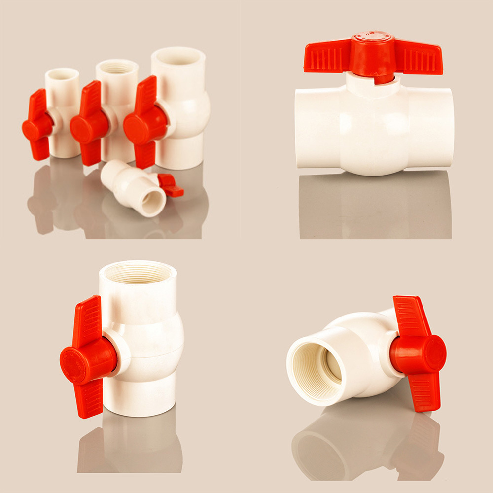 Socket and Threaded ASTM PVC Valve for Water Supply Use!