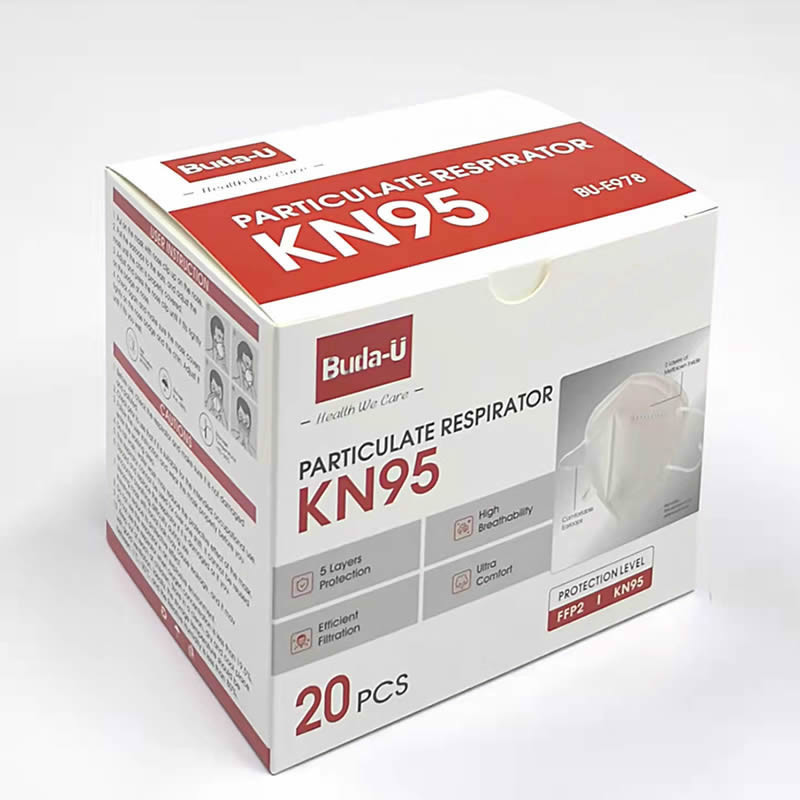 EUA List KN95 Respirator Mask With 2 Layers Water Electret Meltblown 20pcs