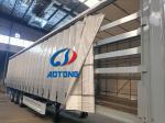40-80 Tons Capacity Curtain Side Semi Trailer With Dual Line Braking System And