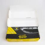 Eco Friendly 750gsm Thickness Paper Hamburger Box Takeaway Food Container