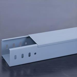 Quality 4 Slots Straight Slotted Cable Tray 50mm Height Straight Galvanised Steel Trunking wholesale