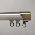 Noise Free 1.2mm Thick 28*23mm Aluminum Curtain Track With Wheels