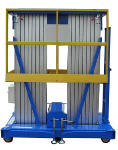 Quality Double Mast Portable Aerial Work Platform 6 Meters Lifting Height Aluminum Alloy Profile wholesale