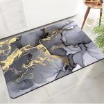 Soft Diatom Mud Bathroom Waterproof Carpet Light Luxury Marble Pattern 40*60cm