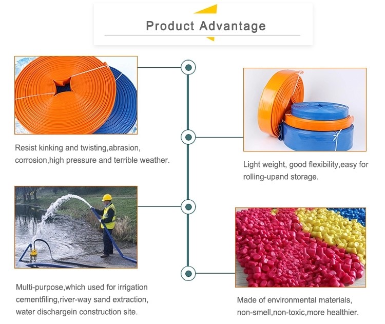 top sale Best Selling Products New Product Colored Pvc Pipe Size 4 inch pvc layflat hose