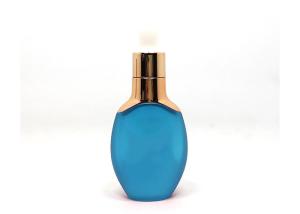 Quality Empty Essential Oil Packaging 1 Oz Custom Color Frost Serum Bottle With Dropper wholesale