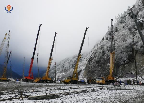 150 KW Electric Vibrating Floater Vibro Compaction Stone Columns Foundation