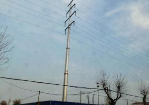 Quality Galvanized Steel Transmission Pole , Durable High Strength Steel Tubular Pole wholesale